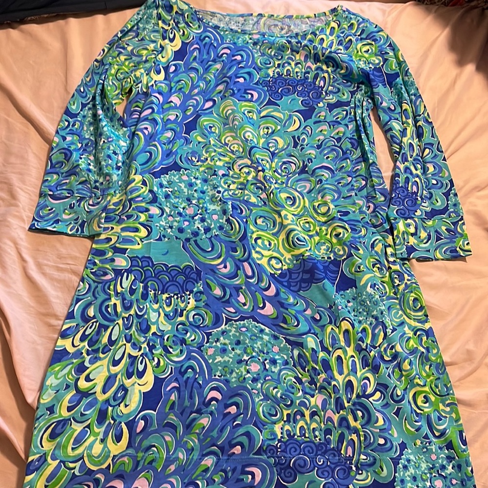 Blue & Green Patterned Women’s Dress
